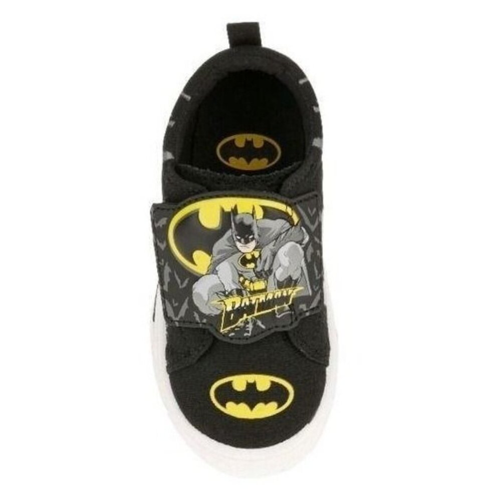 DC Batman Toddler Black Yellow Casual Sneakers Shoes Size 9 - Picture 3 of 9